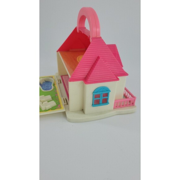 Blue Box Tiny Dreams Mini Carry Along Playset Polly Pocket Doll House VTG Retro - Picture 11 of 12